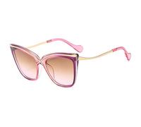 RRNTTTM Gafas de sol estilo ojo de gato de moda para mujer, tonos degradados vintage, montura de gafas de sol de lujo de diseñador, protección UV400, color morado, una unidad.