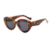 RRNTTTM Gafas de sol ovaladas estilo ojo de gato de moda para mujer, gafas de sol de lujo para mujer, gafas retro populares, gris halcón, una