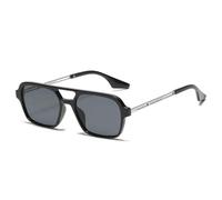 RRNTTTM Gafas de sol para mujer, lentes azules, modernas, para hombre, estilo vintage, UV400 (C1, negro y gris)