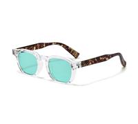 RRNTTTM Gafas de sol para mujer y hombre, estilo punk, retro, de moda, con lentes transparentes y montura UV400. Una unidad.