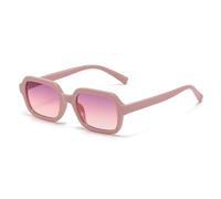 RRNTTTM Gafas de sol pequeñas de moda para mujer, lentes con degradado, modernas, amarillas, con protección UV400 (rosa)
