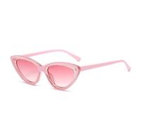 RRNTTTM Gafas de sol pequeñas vintage con forma de ojo de gato para mujer, montura triangular con lentes rosas, gafas de sol modernas con diseño de leopardo, gafas decorativas para mujer, UV400 (3)