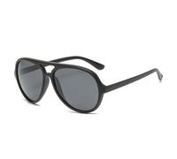 RRNTTTM Gafas de sol polarizadas para hombre y mujer, gafas de sol pequeñas retro para hombre y mujer, gafas de sol para conducir con protección UV400, color negro, negro, uno