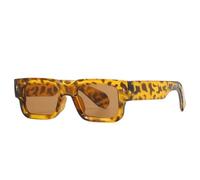 RRNTTTM Gafas de sol retro para hombre y mujer, de lujo, con remaches, a la moda, con protección UV400 (leopardo).