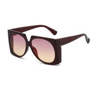 RRNTTTM Gafas de sol vintage de gran tamaño para mujer y hombre, estilo punk, con montura grande, de diseñador de lujo, con protección UV400 (marrón, morado y rosa).