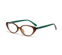 RRNTTTM Gafas protectoras 1/3 piezas, estilo ojo de gato, montura pequeña, gafas de sol para conducir, protección UV, gafas de moda para mujer, unisex, color marrón transparente