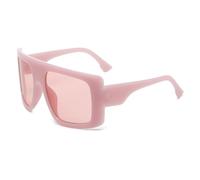 RRNTTTM Gafas protectoras extragrandes, estilo punk, Y2K, únicas, para hombre, modernas, para montar a caballo, con protección UV400, color rosa gelatina.