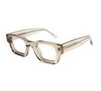 RRNTTTM Montura de gafas punk de acetato hecha a mano para hombre (rosa)