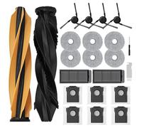 Rrochio Accesorios para Dreame L50 Pro Ultra, Juegos de Recambio para Aspiradoras Dreame X50 Ultra, X50 Master, L40s Pro Ultra con 6 Paños, 6 Bolsas, 2 Filtros Hepa, 2 Cepillo Principal e 4 Laterales