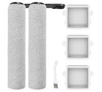 Rrochio Accesorios para roborock F25, 2 cepillos de rodillo y 3 filtros para aspiradora roborock F25 LT, F25 RT, F25 ACE, F25 ALT, F25 ACE Combo, F25 Combo de repuesto para lavadora seca y húmeda de