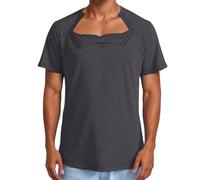 Rrongwn Camisa Después De Operaciones Unisex Cirugía Del Hombro Izquierdo Y Derecho Lado Snap Acceso Recuperación Camiseta Para Mujeres Y Hombres, gris oscuro, S