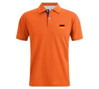 Rrongwn Camiseta de manga corta para hombre, diseño de bandera de Alemania, de algodón, para golf, tenis, camiseta elástica, estilo deportivo, informal, camiseta ligera de verano, naranja, XL
