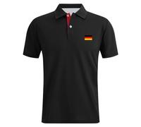 Rrongwn Camiseta de manga corta para hombre, diseño de bandera de Alemania, de algodón, para golf, tenis, camiseta elástica, estilo deportivo, informal, camiseta ligera de verano, Negro , 3XL