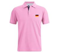 Rrongwn Camiseta de manga corta para hombre, diseño de bandera de Alemania, de algodón, para golf, tenis, camiseta elástica, estilo deportivo, informal, camiseta ligera de verano, Rosa., XL