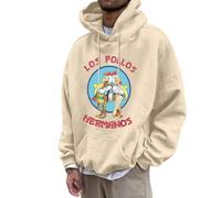 Rrongwn Los Pollos Sudadera con capucha para hombre Breaking-Bad Hoodie de invierno con capucha y manga larga, sudadera oversize de invierno, sudadera para exterior, sudadera casual, sudadera con