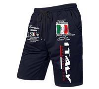 Rrongwn Pantalones cortos de deporte para hombre, pantalones cortos de deporte, bandera de Italia, pantalones cortos con bolsillo y cordón, pantalones chinos informales, pantalones de verano