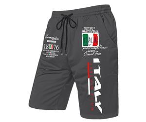 Rrongwn Pantalones cortos de deporte para hombre, pantalones cortos de deporte, bandera de Italia, pantalones cortos con bolsillo y cordón, pantalones chinos informales, pantalones de verano