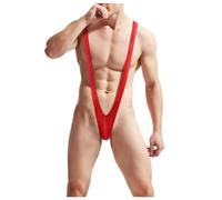 Rrongwn Ropa interior gay para hombre, sexy, mankini, singlet, lucha libre Mirco, braga erótica ajustable, ropa interior de una pieza, ropa interior atractiva, ropa interior de bikini de cintura baja