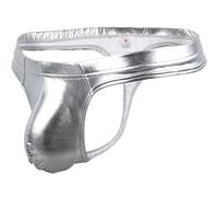 Rrongwn Tangas para hombre en U de cuero ropa interior erótica tangas transpirables lencería erótica G-string Pouch frente abierto ropa interior bikini clubwear ropa de San Valentín ropa interior
