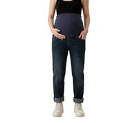 Rrongwn Vaqueros de maternidad Boyfriend de cintura alta, elásticos, pantalones de maternidad con varios bolsillos, elásticos, con pierna recta, Dark Blue1, XXL