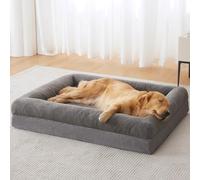 RRPETHOME Camas lavables para perros de gran tamaño, camas ortopédicas extragrandes para perros con funda extraíble, cama impermeable para mascotas con refuerzos, cama para mascotas con parte inferior