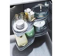 RRraw Mueble Esquinero para Cocina, Mueble de Cocina Extraíble, Mueble Esquinero, Mueble de Esquina, Cajón Telescópico, Mueble Esquinero de Cocina, Carrusel, Altura Ajustable