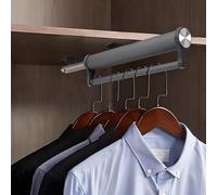 RRrawgff Barra Extensible de aleación de Aluminio para Armario, Barra extraíble para Colgar Ropa, Organizador telescópico para Armario Que Ahorra Espacio (342 mm)