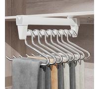 RRrawgff Barra extraíble para Ropa, Barra extraíble para Armario, Barras Ajustables de Acero para Guardar Pantalones, Barra para Colgar Ropa Que Ahorra Espacio en el Armario, soporta hasta 30 kg (61