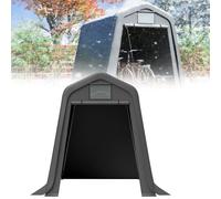 RRrawgff Cobertizo de Jardín Carpa de Garaje, Cobertizo para Bicicleta al Aire Libre con Marco de Metal y Cubierta de PE, Estacas de Suelo, para Jardín al Aire