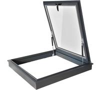 RRrawgff Escotilla de Techo, tragaluz con Vidrio Reforzado, Ventana de Pozo de iluminación para Techo Plano Inclinado para ático Interior con película de protección Solar y Guantes, Ventana de Visual
