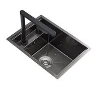 RRrawgff Fregadero de Cocina Invisible de Acero Inoxidable con Placa de Cubierta, Fregadero de un Solo Seno para Bar o apartamento, Ideal para Lavar Verduras en Espacios compactos (35 x 45 x 22 cm)