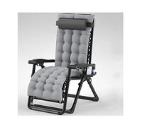 RRrawgff Silla de Patio, sillón reclinable, Silla Plegable para césped, Silla de Exterior de Gran tamaño con portavasos y Almohada para Piscina, terraza, Camping, Playa, Estructura de Acero, soporta