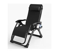 RRrawgff Silla de Patio, sillón reclinable, Silla Plegable para césped, Silla de Exterior de Gran tamaño con portavasos y Almohada para Piscina, terraza, Camping, Playa, Estructura de Acero, soporta