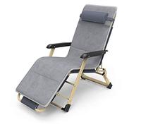 RRrawgff Sillón reclinable multiposición para jardín, Patio, Exterior, Tumbona, Acolchado, Plegable, para Patio, Piscina, terraza, Camping (Color: Gris)