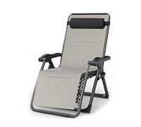 RRrawgff Sillón reclinable Plegable Ajustable con Almohada para Exteriores, sillón reclinable de Gran tamaño, cómodo y Resistente, de Acero para Oficina, terraza, césped, Playa, Patio, Camping (Color