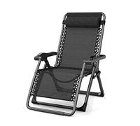 RRrawgff Sillón reclinable Plegable Ajustable con Almohada para Exteriores, sillón reclinable de Gran tamaño, cómodo y Resistente, de Acero para Oficina, terraza, césped, Playa, Patio, Camping (Color