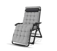 RRrawgff Sillón reclinable Plegable Ajustable con Almohada para Exteriores, sillón reclinable de Gran tamaño, cómodo y Resistente, de Acero para Oficina, terraza, césped, Playa, Patio, Camping (Color