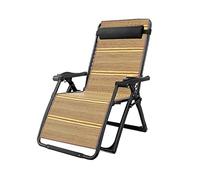 RRrawgff Sillón reclinable Plegable Ajustable con Almohada para Exteriores, sillón reclinable de Gran tamaño, cómodo y Resistente, de Acero para Oficina, terraza, césped, Playa, Patio, Camping (Color