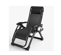 RRrawgff Sillón reclinable Plegable para Patio, de Gran tamaño, con portavasos y Almohada, para Piscina, terraza, Camping, Playa, Estructura de Acero, soporta 150 kg (Color: A)