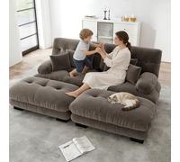 RRrawgff Sofá Esquinero Modular en L, Sofa 2-4 Plazas con función Cama y Chaise Longue Derecha, Sofá Cama Chaise Longue, Sofas de Salón Modernos Tela de Chenilla