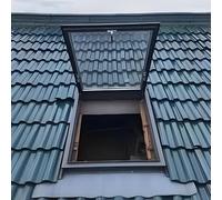 RRrawgff Ventanas de tragaluz para Techo de casa con película de protección Solar y Guantes, Ventana de Pozo de iluminación para Techo Plano Inclinado para ático Interior, Ventana de Pozo de iluminac