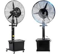 RRrawgff Ventilador nebulizador oscilante Industrial para Exteriores, 3 velocidades, Potente Enfriador de Aire con Tanque de 42 l para Patio, Garaje o Gimnasio.