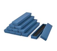 RRRIOT 12 piezas Caja de embalaje de regalo de joyería de cartón Rectángulo Collar Bowknot/Estuches de flores con organizador de joyería de esponja Color mezclado-Azul acero 21x4x2cm