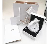 RRRIOT 5 unids/set caja de joyería con logotipo Original, anillo, pulsera, pendientes, joyería, caja de regalo, bolsas de papel de embalaje Original, caja de pulsera de cuentas 2