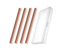 RRRST 4PCS Puro Barra de cobre 8mm x 100mm, Longitud 100mm, Diámetro 8mm, La pureza del cobre es del 99.9%, Barra redonda de cobre puro metálico Para Artesanías Hazlo tú mismo. Joyas Modelo