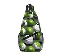 RRSZCC Bolsa de pecho con correa para pelota de golf para hombres y mujeres, pequeña bolsa de hombro impermeable, mini mochila cruzada para senderismo