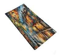 RRTYVFD Aquí siempre llueve: toalla de hotel grande, suave y muy absorbente (35 x 73 cm)