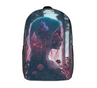 RRTYVFD Bullmastiff - Mochila escolar para niños, diseño de perro con gafas de sol, impresión 3D, bolsa escolar informal para niños y estudiantes de primaria y secundaria, Spirit of the Forest, 17"