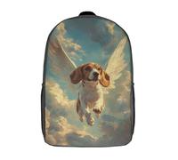 RRTYVFD Corgi galés impreso en 3D con alas de ángel - Un bonito estampado conmemorativo - Mochila infantil - Linda mochila escolar para niños y estudiantes de secundaria, Beagle With Angel Wings in