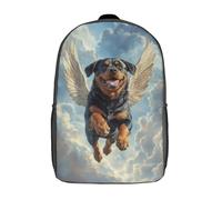 RRTYVFD Corgi galés impreso en 3D con alas de ángel - Un bonito estampado conmemorativo - Mochila infantil - Linda mochila escolar para niños y estudiantes de secundaria, Rottweiler With Angel Wings A